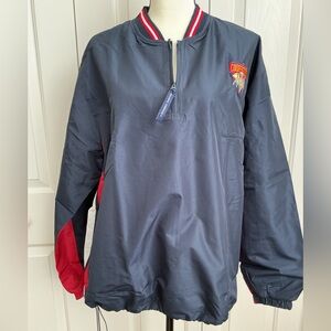 Authentic Cooperstown 1/4 zip Jacket with Red and White Accents